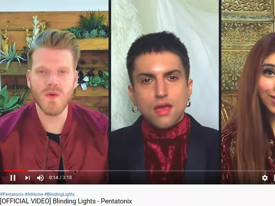 YouTube: Pentatonix - Blinding Lights