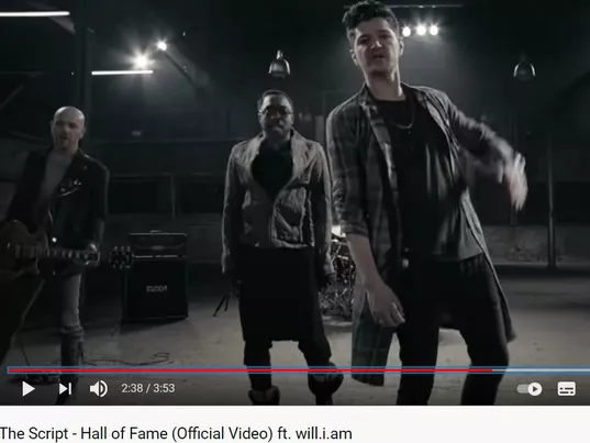 YouTube: The Script - Hall of Fame (Official Video) ft. will.i.am